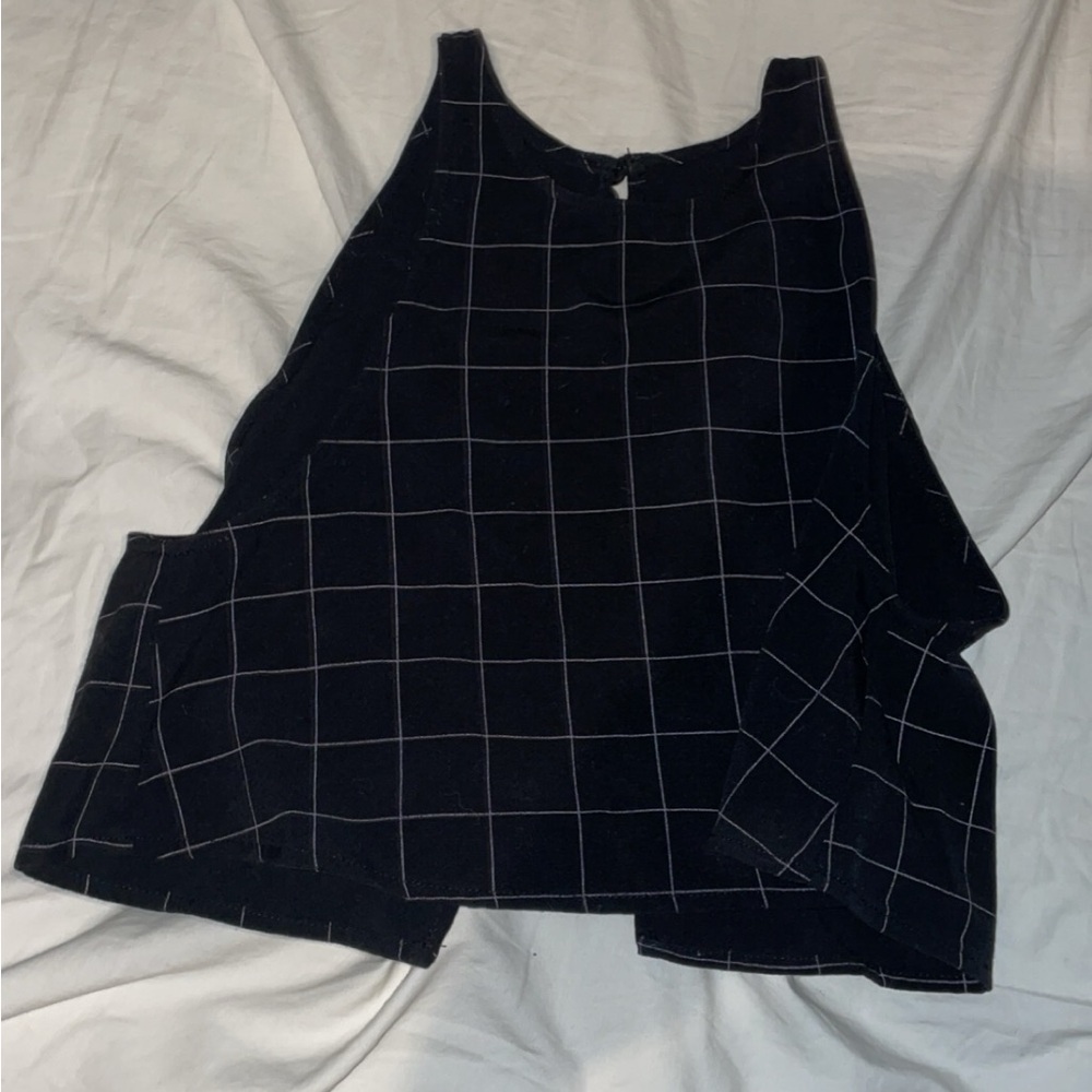 black american apparel grid top